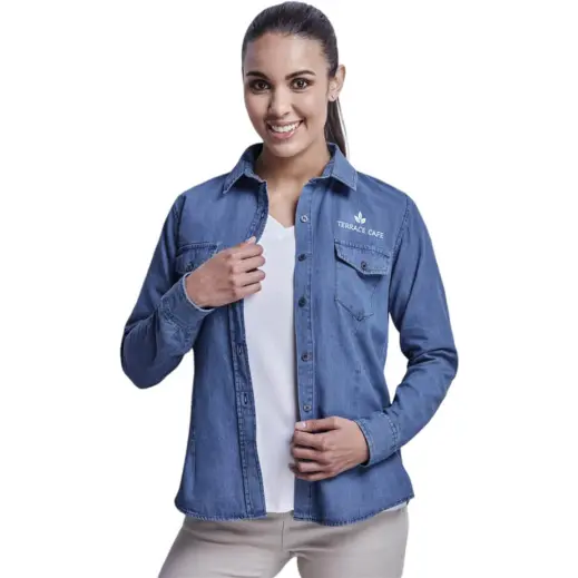Ladies Long Sleeve Eastwood Shirt Model